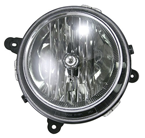 Image of TRQ Driver and Passenger Side Headlight Assembly Set Compatible with 2007-2010 Jeep Compass without Automatic Leveling Headlights 2007-2017 Jeep Patriot without Automatic Leveling Headlights