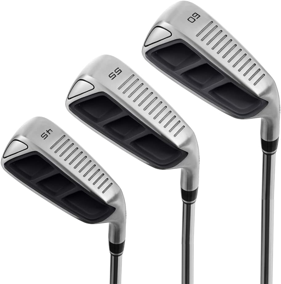 MAZEL Golf Chipper Wedge 45,55,60 Degree,Black,Bundle of 3