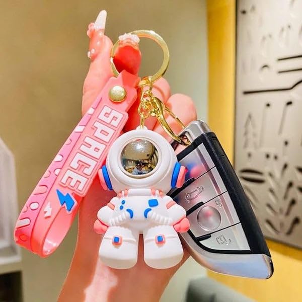 Image of Cute Cartoon Character Silicone 3D Key Chain with Strap Charm & Metal Hook, Merchandise Key Rings Gift for Kids Girls Boys Men & Women