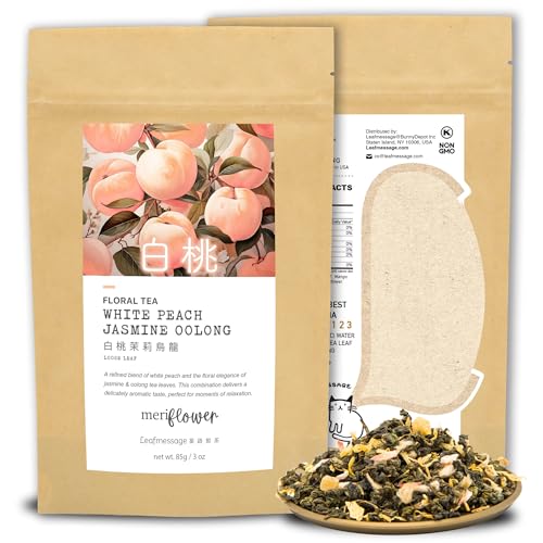 Meriflower by Leafmessage Floral Tea - White Peach Jasmine Oolong...