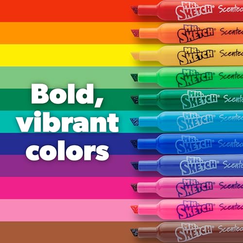 Image of Mr. Sketch Scented Markers, Chisel Tip, Assorted Colors, 8 Count - Fun for Kids, Coloring, Spark Creativity, Arts & Crafts