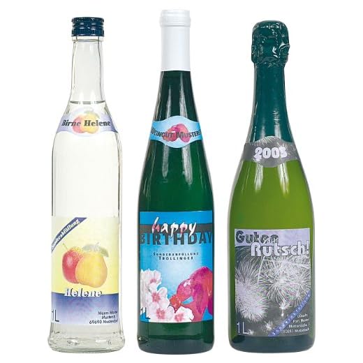 Your Design Weinetiketten: 32 Inkjet-Flaschenetiketten 8,5x10 cm mit 32 Banderolen (Flaschenettiketten) 5 Your Design Weinetiketten: 32 Inkjet-Flaschenetiketten 8,5x10 cm mit 32 Banderolen (Flaschenettiketten)