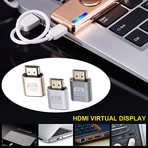 Adaptador Kebidu VGA Virtual Plug HDMI fictício Adaptador emulador de display virtual DDC Edid Supor