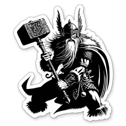 Car Tumbler Laptop - Norse Mythology Viking Decal - Waterpro