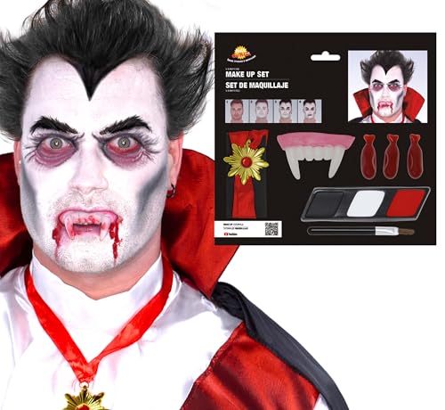 FIESTAS GUIRCA Kit de maquilhagem de vampiro dracula