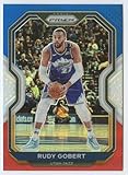 2020-21 Panini Prizm Prizms Red White and Blue #53 Rudy Gobert Utah Jazz NBA Basketball Trading Card