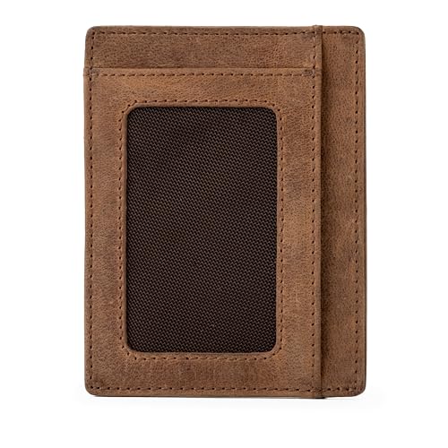 Image of BERLINER BAGS Slim Leather Front Pocket Wallet Men Karl, Gift Box, Brown