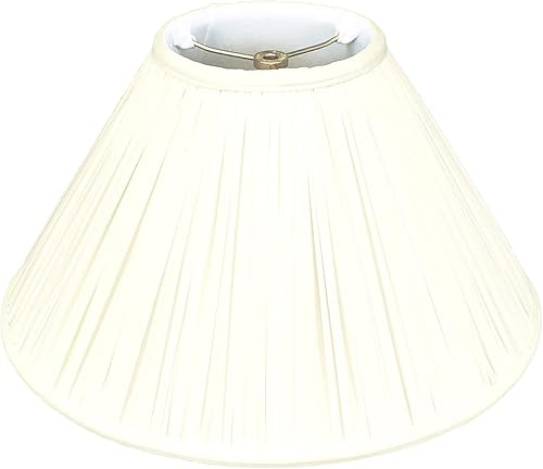 Royal Designs Coolie Empire Gather - Pantalla plisada para lámpara, cáscara de huevo, 7 x 20 x 12.5 pulgadas