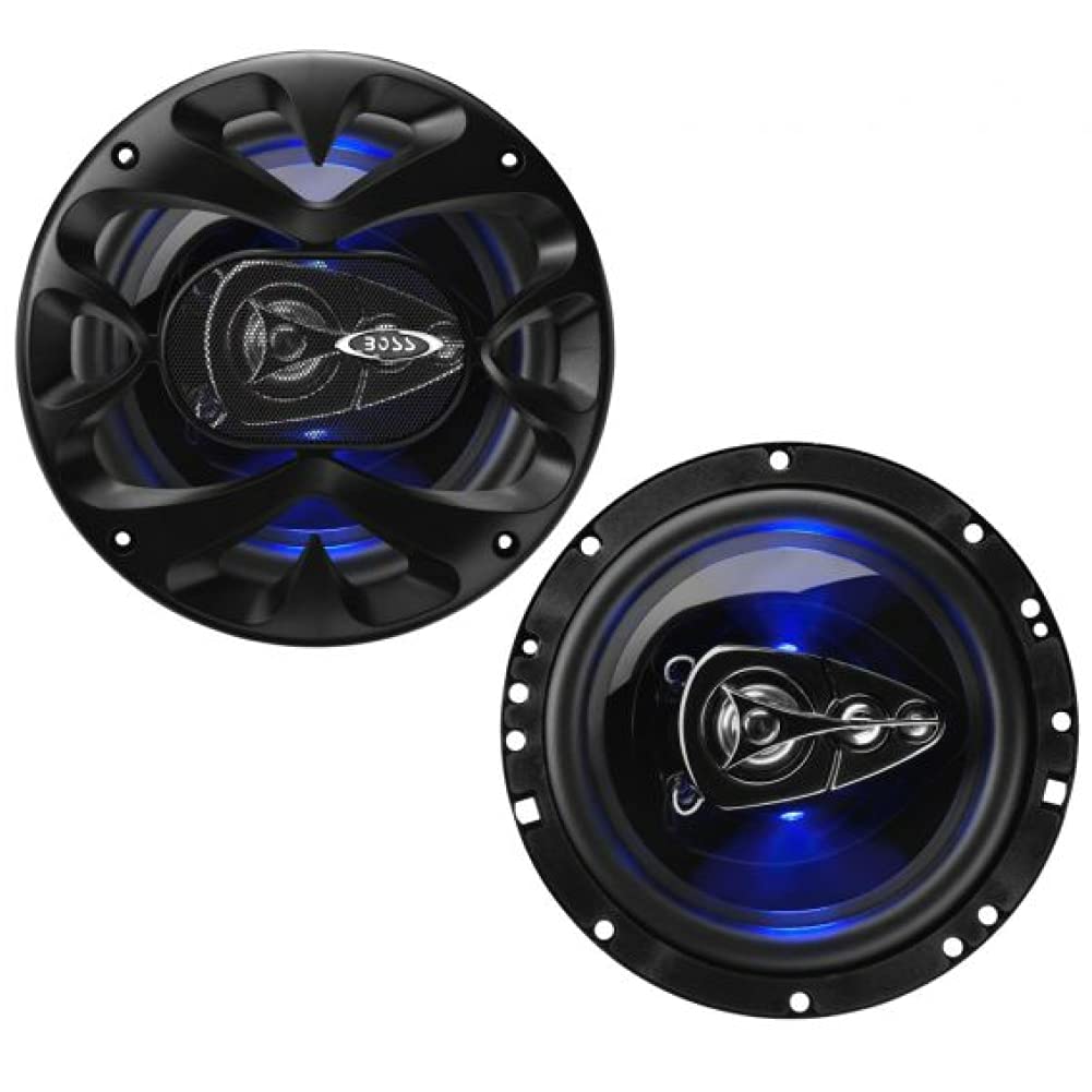 2 Altavoces Compatible con Boss Audio Systems BE654 BE 654 coaxial 4 vías 6.5" 16.5 cm 150 vatios rms 300 vatios máx 4 ohmios suspensión de Goma, un par