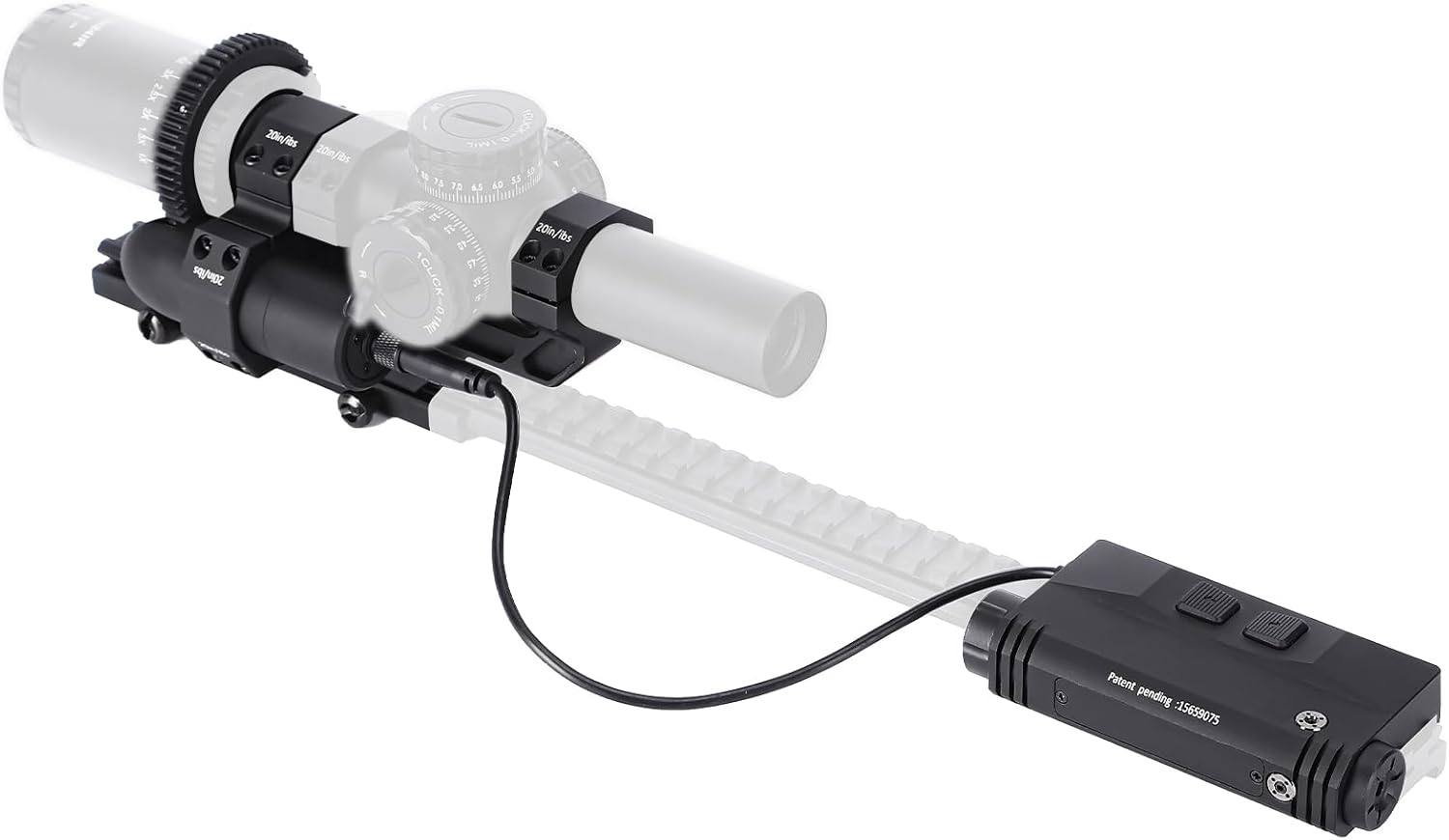 Portable Fast Zooming Switch for LPVO Scope Quick Electronic Motorized Zoom System Compatible with 30mm Diameters Ring Scopes Mounting