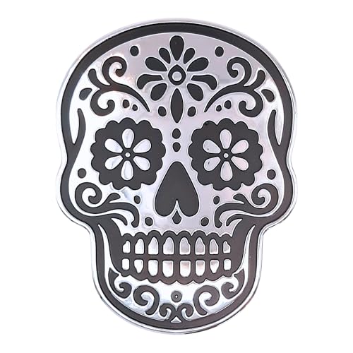 Sugar Skull Chrome Car Emblem image