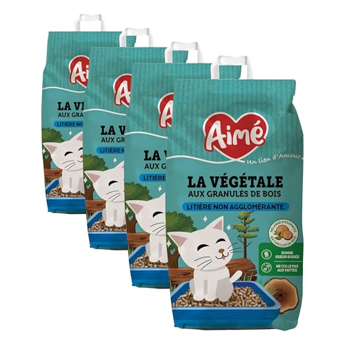 Aimé - Litière pour Chat 10L - Ultra Absorbante (Lot de 4)