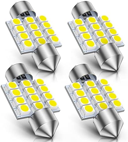 Marsauto DE3175 31mm LED Interior Dome Light Map Bulb Door Courtesy for Car 1.22inch DE3021 DE3022 Festoon Bulbs Pack of 4
