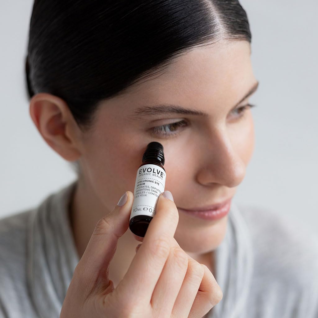 Evolve Organic Beauty Eye Serum with Hyaluronic Acid, Tuberose Plant Cells & Organic Cucumber Extract - Image 3