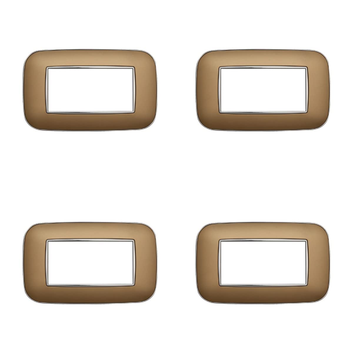 Plaque Compatibles Bticino Axolute 6 Modules Plastique Couleur Noir Brillant Orbis Serie Moon Ettroit An91624 66521759