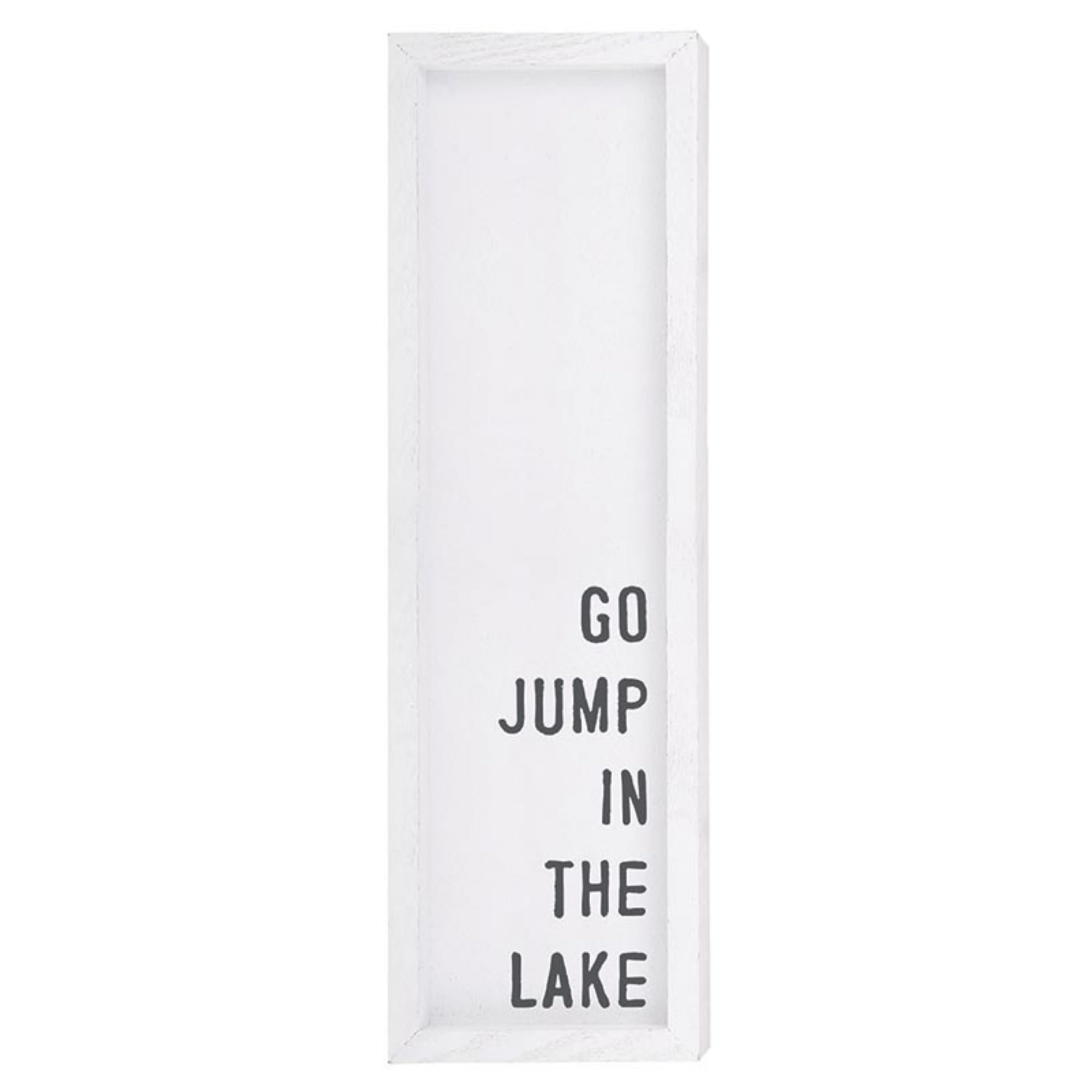 Panneau en bois Go Jump In The Lake cadre mural maison
