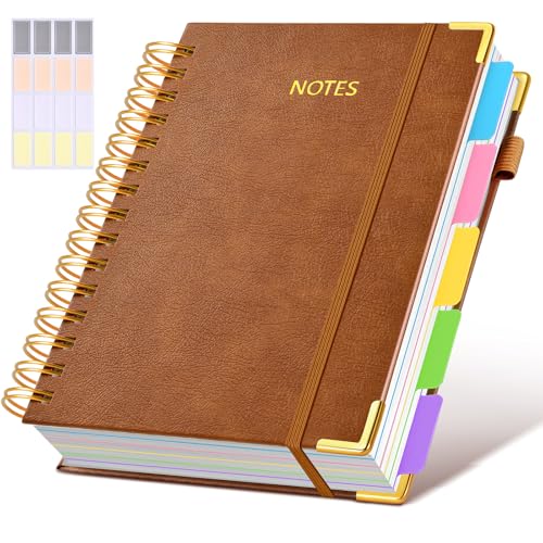 Hardcover Spiral Notebook journal with Removable Dividers...