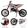 50cc Mini Dirt Bike for Kids & Adults, 2-Stroke Gas Dirt Bike with Off-Road Tires Dual Disc Brakes Shock Absorption, 40 KM/H Pocket Rocket Motor Bike, Pocket Motocross Motorcycle for Kids 4-15 Ages ﻿