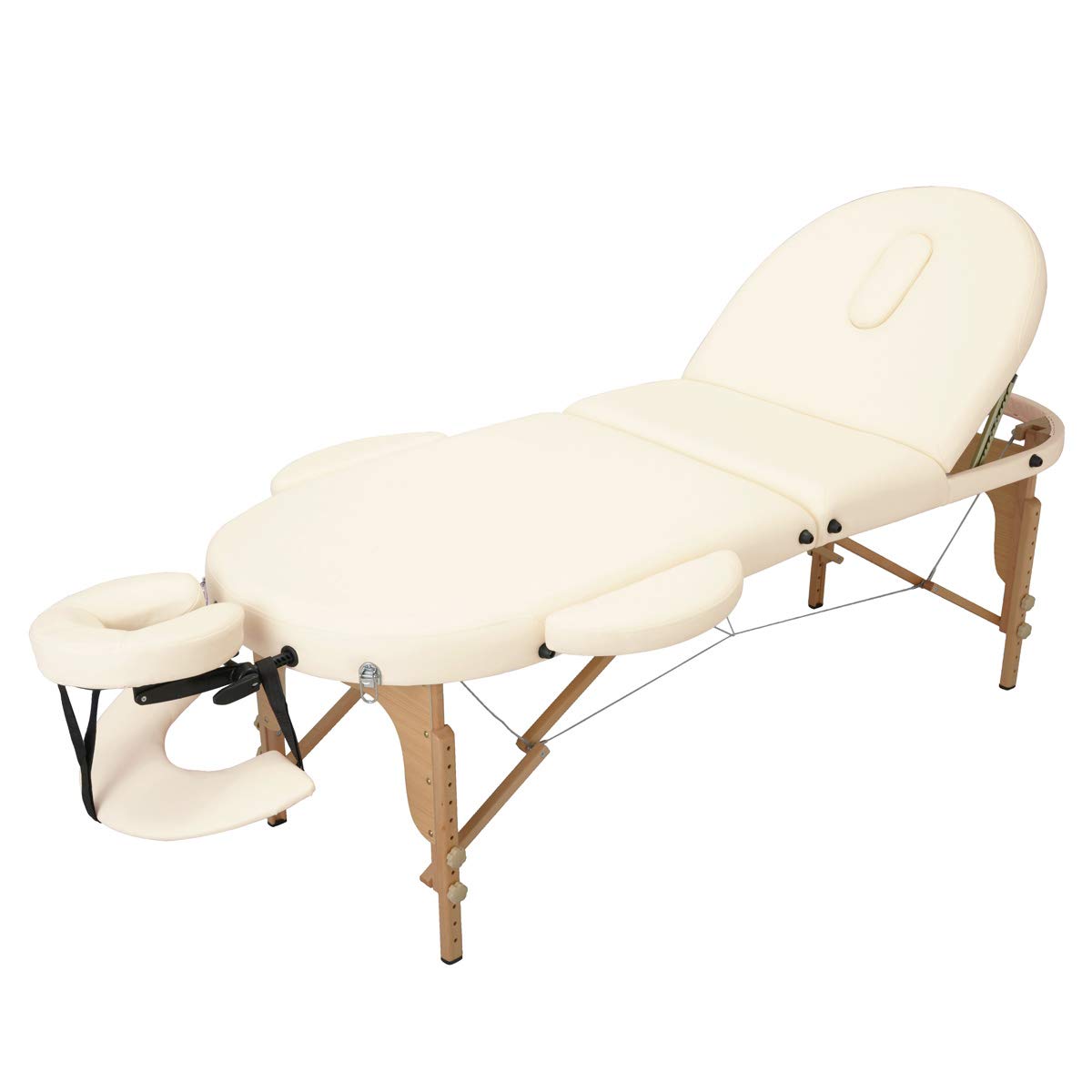 フェイシャルベッド (無孔) ホワイト 長さ172×幅53×高さ63cm