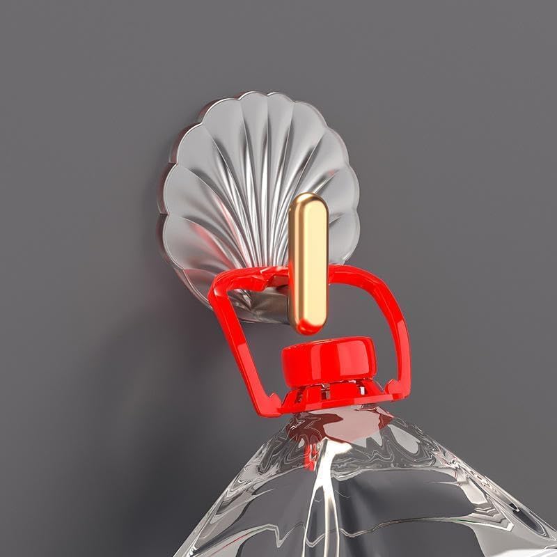 Image of 3 PCS Golden Flower Self Adhesive Wall Hooks Heavy Duty Stick On Decorative Hangers for Clothes Keys Bags Towels & Photo Frames Strong No Drill Wall Hook for Home Kitchen & Bathroom