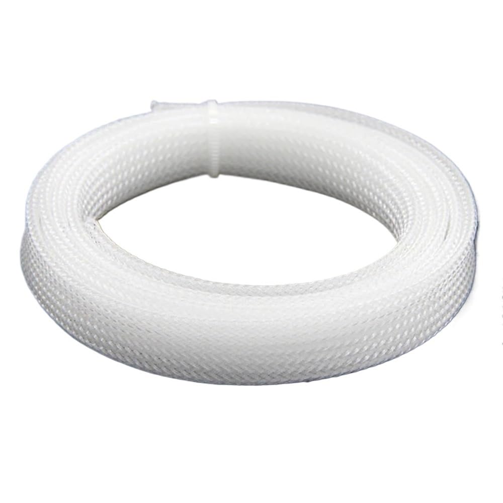 Manguitos de Manguera de Cable Trenzado, Tubo termorretráctil eléctrico de 5 m, Trenza expansible de Pet, Negro, Gris y Morado, con Correa de Tierra Trenzada de 2 a 60 mm.(Clear,60mm)