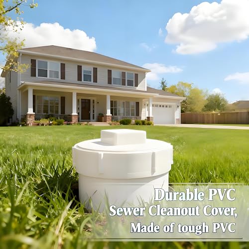 PVC Cleanout Plug, 6" Inch NPT Male Threaded Flush Sewer Cleanout Cap Cover Adapter PVC DWV Pipe Fitting Attached to Sewer and Drain Pipe for Plumbing Drainage Piping Systems by Jeckthun - Used condition - US$12.02