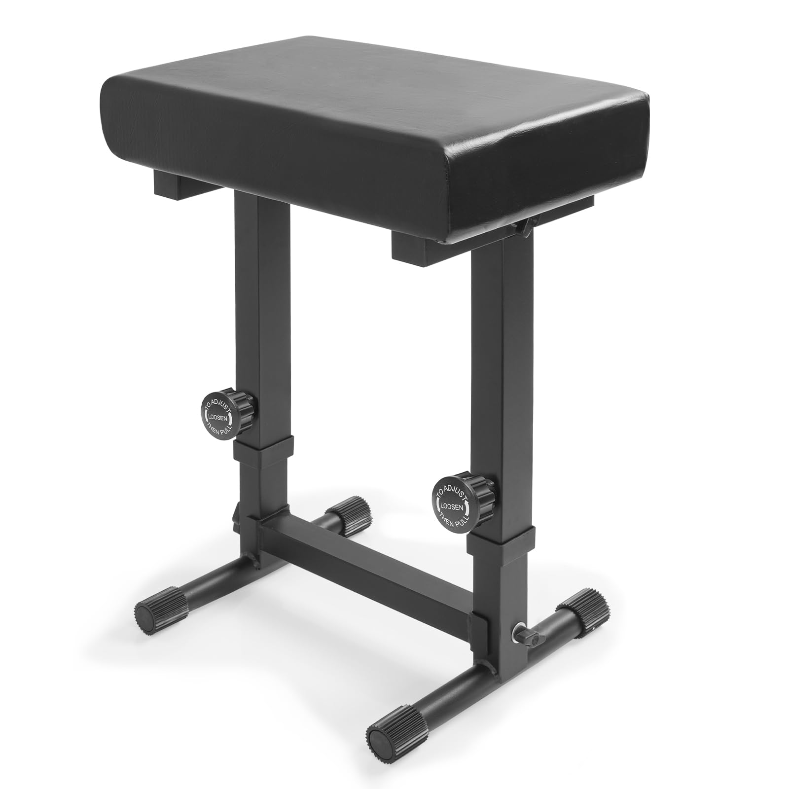 OUUTMEE Banco de piano – Banco de teclado musical para teclado de piano ajustable 52-73 cm con cojín acolchado de poliuretano negro, cómodo y suave
