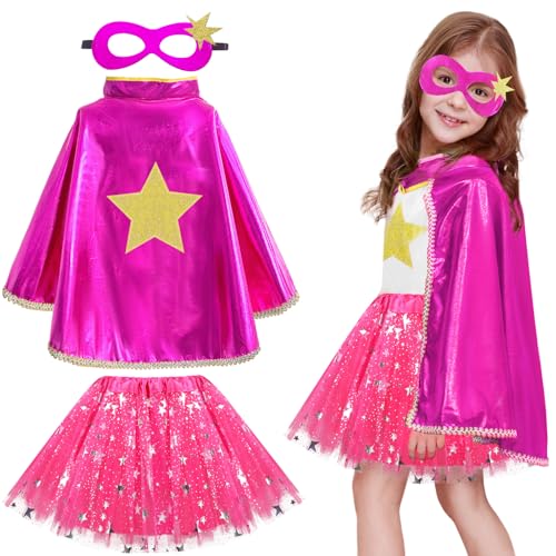 iROLEWIN Superhero-Capes for Kids Superhero-Costumes for Girls To...