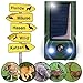 GARDIGO® Solar Tierabwehr Basic I Vertreibt Hunde, Katzen, Mäuse, Ratten und Wildtiere I Tiervertreiber mit weißem und rotem LED Blitzlicht