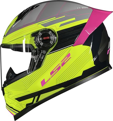 Capacete ls2 FF358 S Digital Preto c/ Amarelo - 58/M