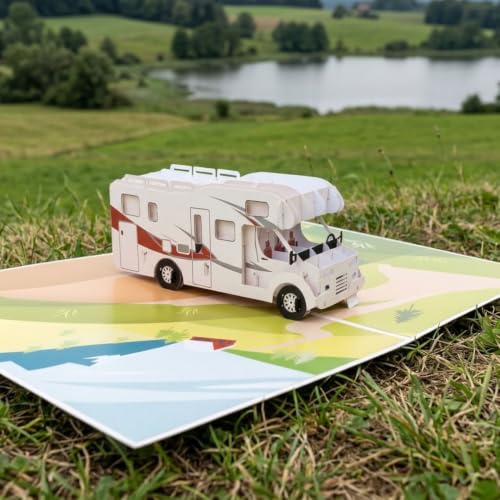 Foto von Sweetpopup® Pop Up Karte Wohnmobil - 3D Geburtstagskarte & Gutschein-Fach