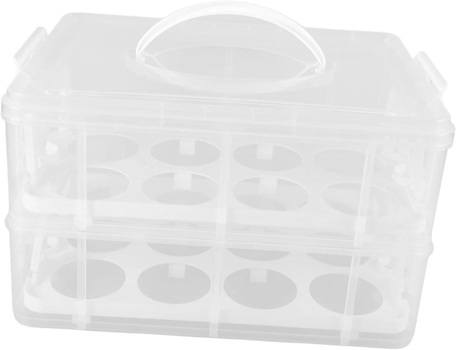 Garneck Dessert Carrying Case Handle Cake Transport Container Window Cupcake Wrapping Box Egg Tart Carrier Multi-use Storage for Bakery Portable and Freshness-preserving for Travel