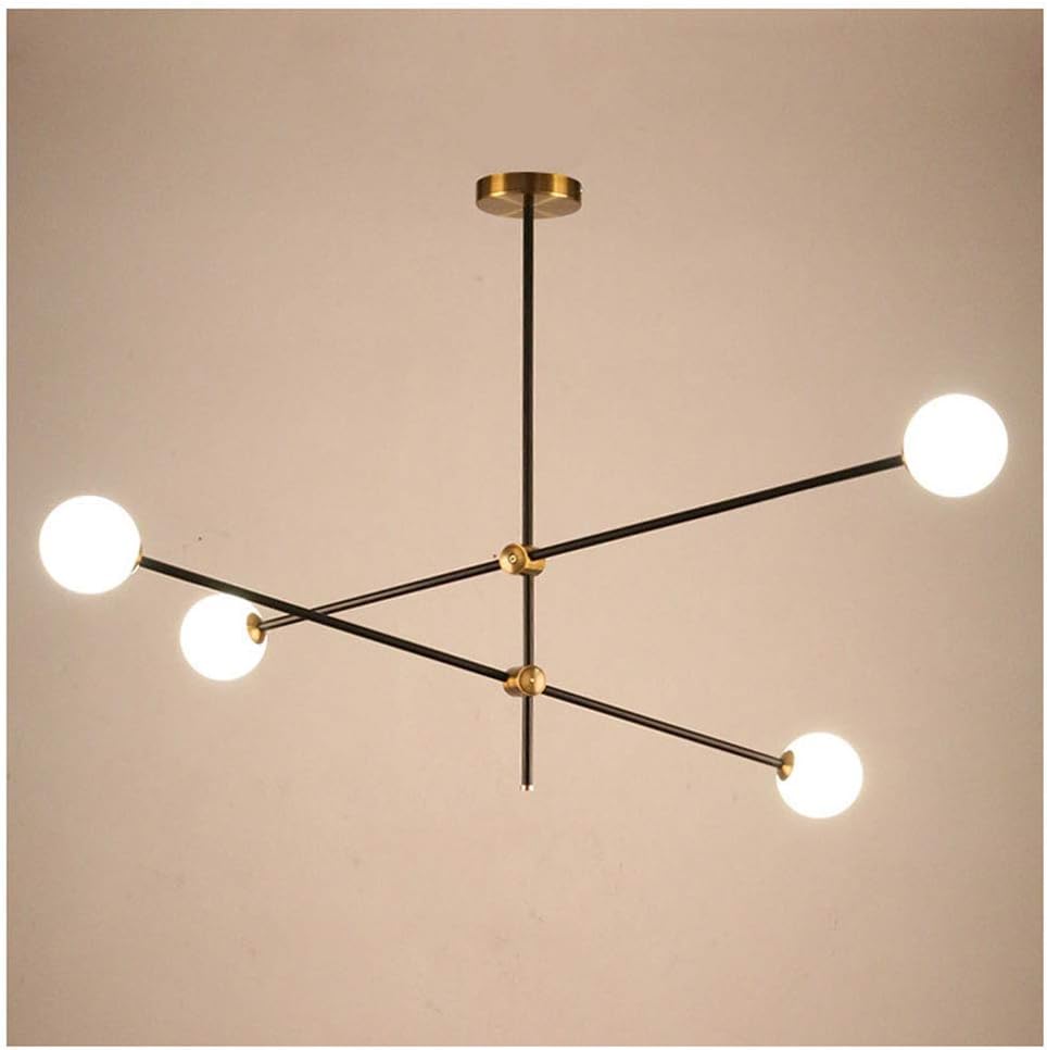 GaLon Caserti Chandelier Modern Light, Pendant Metal Modern Lighting Suspension for Living Rooms Coffee Bar (Color : 4 Head)