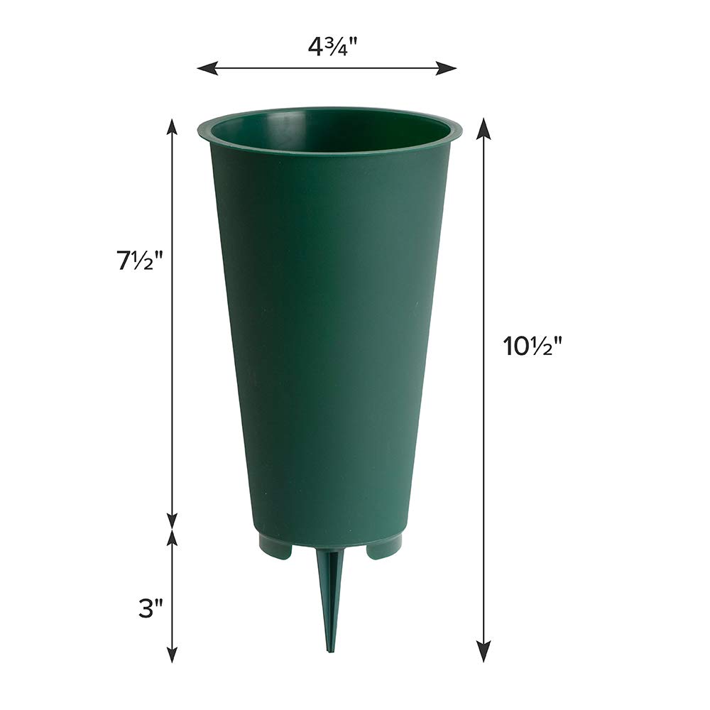 Large Round Cemetery Vase