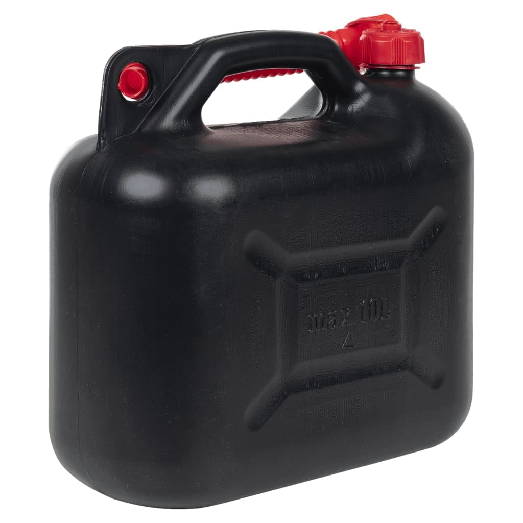 Jerry Can Plastica 5L Nero Tanica Per Carburante In Plastica Da 5 O 10 Litri Edco - Per Benzina, Diesel O Acqua, Con Beccuccio Tanica Con Beccuccio Olanda