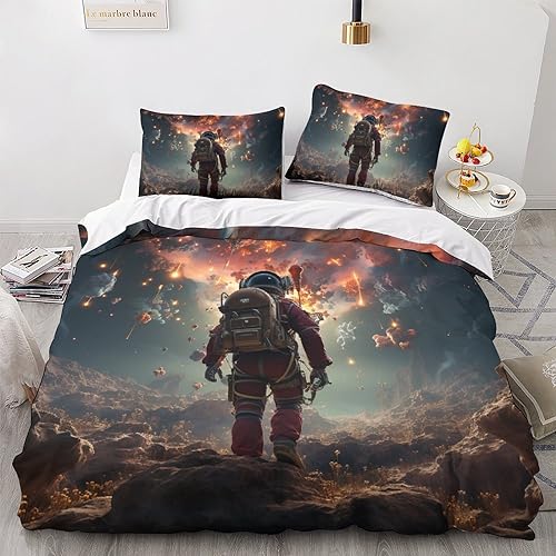 Linge de lit imprimé 3D infroissable pour literie facile à laver