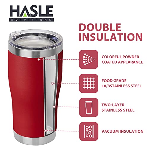 Image of HASLE OUTFITTERS 20 oz Tumbler Bulk, Stainless Steel Tumblers with Lid, Vacuum Insulated Tumbler, Double Wall Powder Coated Cup, coffee mugs, Wine Red, 6 Pack