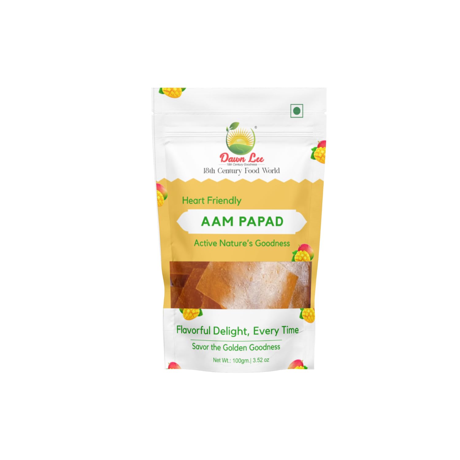 Dawn Lee Aam Papad Saffron Enrich Mango Thin Papad Slices 250 Gram | No Preservatives | No Artificial Colour | No Refined Sugar| 100% Natural Pulp
