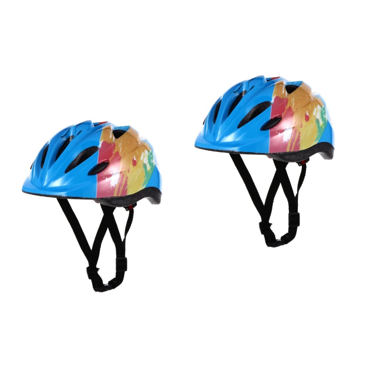 Kisangel 2pièces Casque De Vélo pour Garçon Fille Ajustable Et Sécurisé pour Cyclisme Sports De Plein Air Optimale Motif Floral