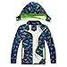 Ovovod Boys Rain Jacket with Detachable Hood Lightweight Raincoats for Kids Windbreaker