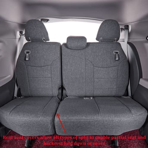 coverdream Car Seat Covers Custom Fit for 2021-2026 Toyota Sienna LE,XLE (8-Seater) Van,2nd Row Bench w/Removable Middle Seat,Breathable UV-Resistant Polyester Seat Protector (Full Set,Gray) by coverdream - Image 5
