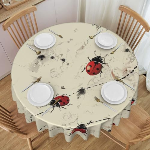 Nappe ronde lavable 152 cm en polyester résistant pour banquet