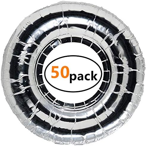 Hub Special Disposable Foil Burner Liners for Gas Stove(50 Packs), Gas Range Protector Saving Your Time on Scrubbing Stoves and Keep Stove Clean