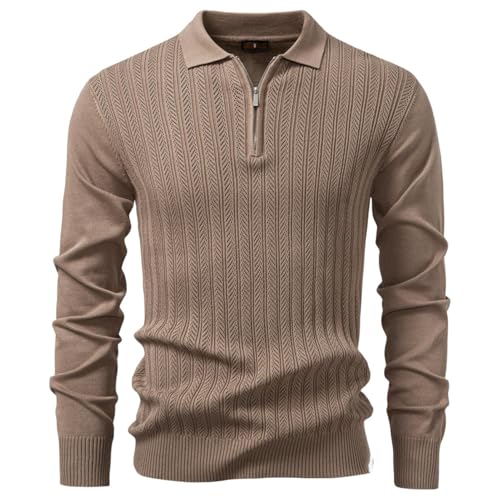 Pull en tricot fin et finitions premium à col zippé pour une silhouette élégante
