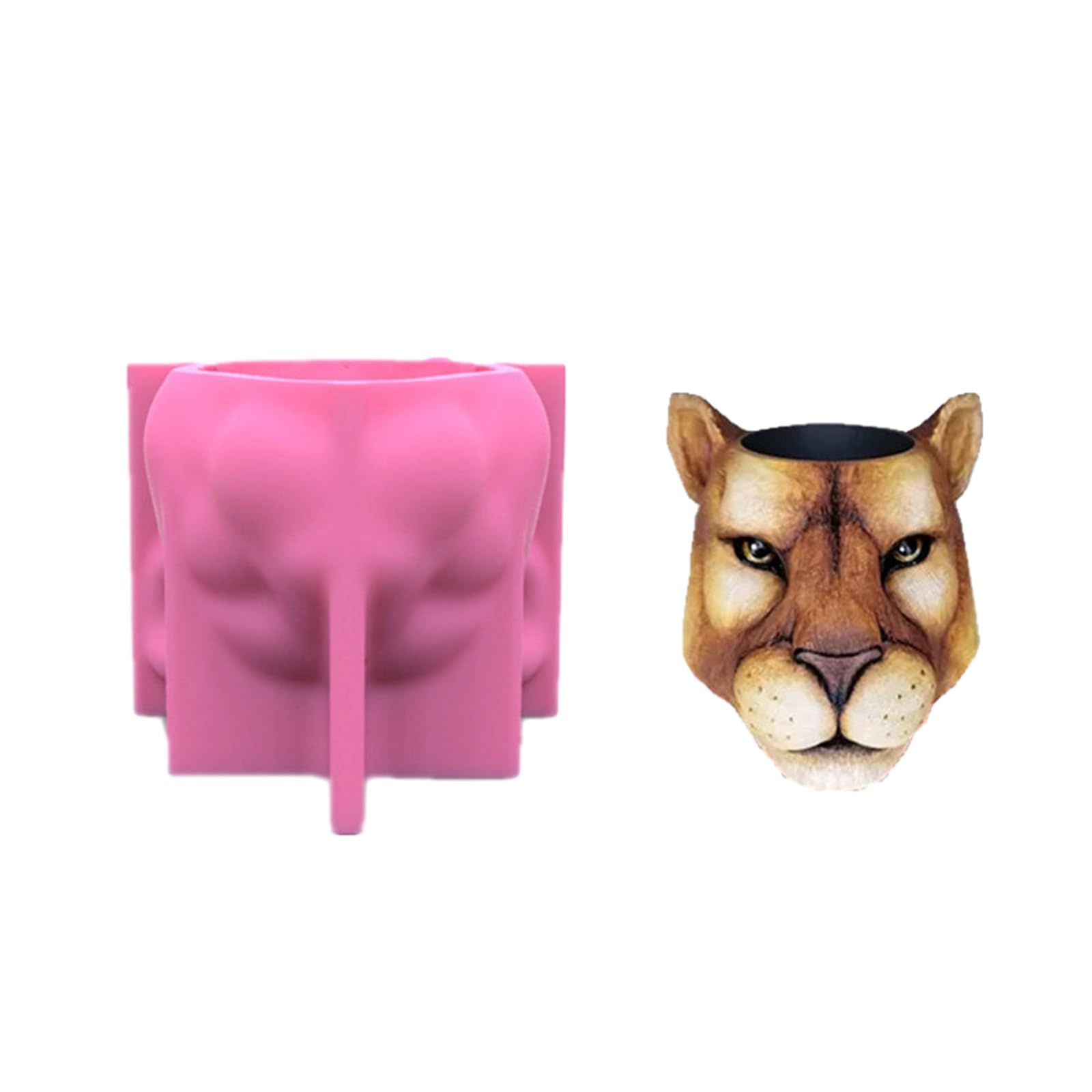 Moule silicone résine pour pot à stylos et bureau déco