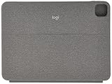 Logitech Combo Touch iPad Pro 11-inch (1st, 2nd, 3rd gen - 2018, 2020, 2021) Keyboard Case - Detachable Backlit Keyboard, Click-Anywhere Trackpad, Smart Connector - Grey; USA Layout