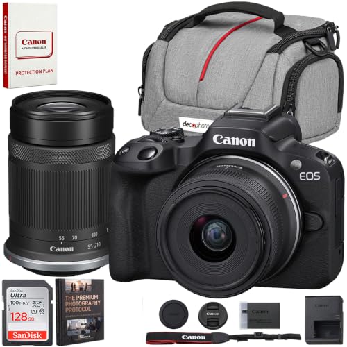 Canon EOS R50 Mirrorless Camera Kit with Accessories