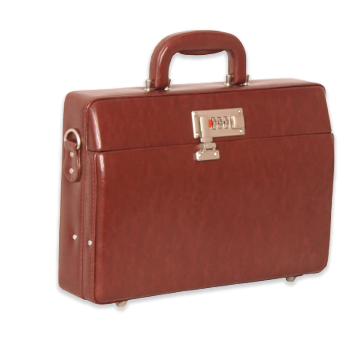 Faux Leather Office Briefcase Bag/File Bag with Digit Combo Locking Briefcase For Men Use For Office|Business|Travel - Size :- 12x8x3 Inches