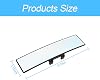 8sanlione Espejo Retrovisor Panorámico de 12 Pulgadas para Auto, Blanco | Instalación con Clip, Superficie de Visión HD, Compatible con la mayoría de autos, SUVs y camionetas, Accesorios Interiores 3