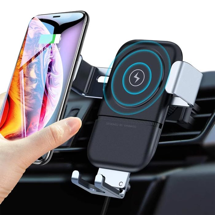 Coolady Wireless Car Charger & Phone Holder – 10W Qi Fast Charging, Gravity Auto Clamping, 360° Rotation, Air Vent Mount (B0DFW65Z69) Amazon Price History, Amazon Price Tracker